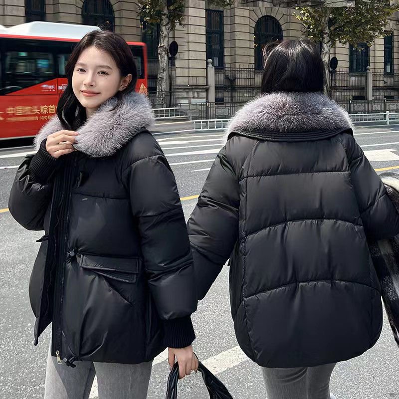 Korean Style Loose Lapels Sense Puffer Jacket Coat - Image 4