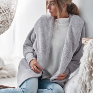 Hooded long sleeve Fleece Jacket