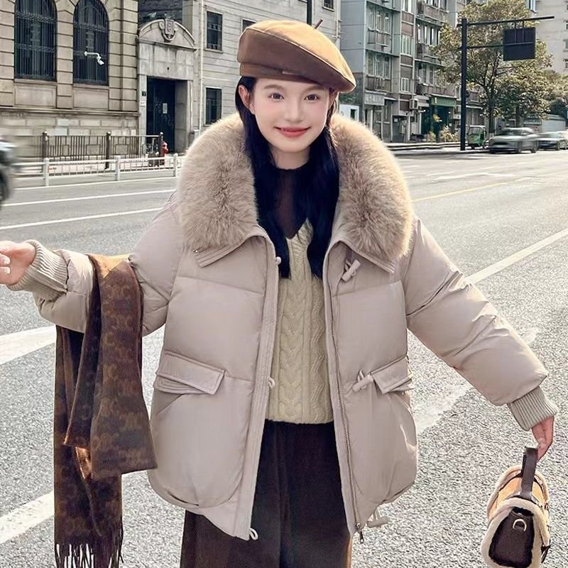Korean Style Loose Lapels Sense Puffer Jacket Coat - Image 2