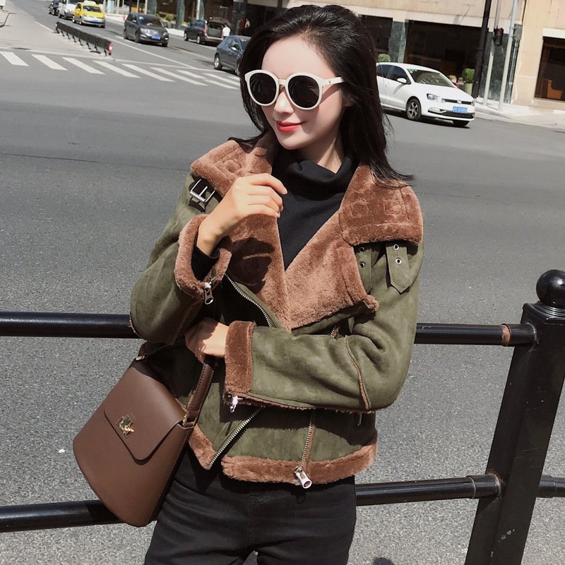 Thickened Plus Fleece Motorcycle Jacket - Image 2