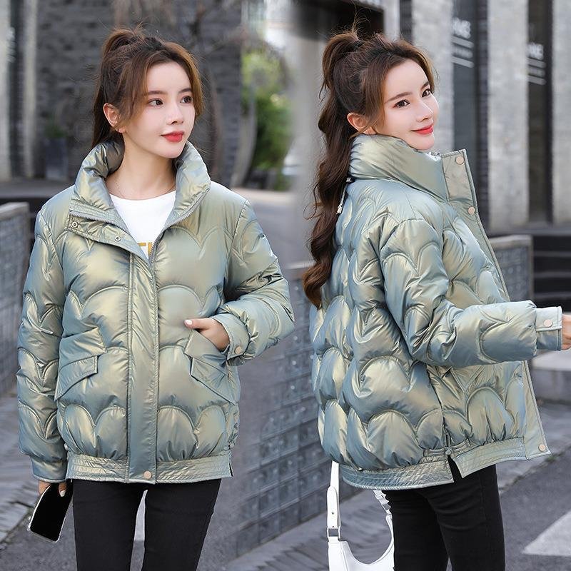Women's Cotton-padded Coat Korean Style Quilted Jacket Stand Collar Cotton-padded Jacket - Image 2