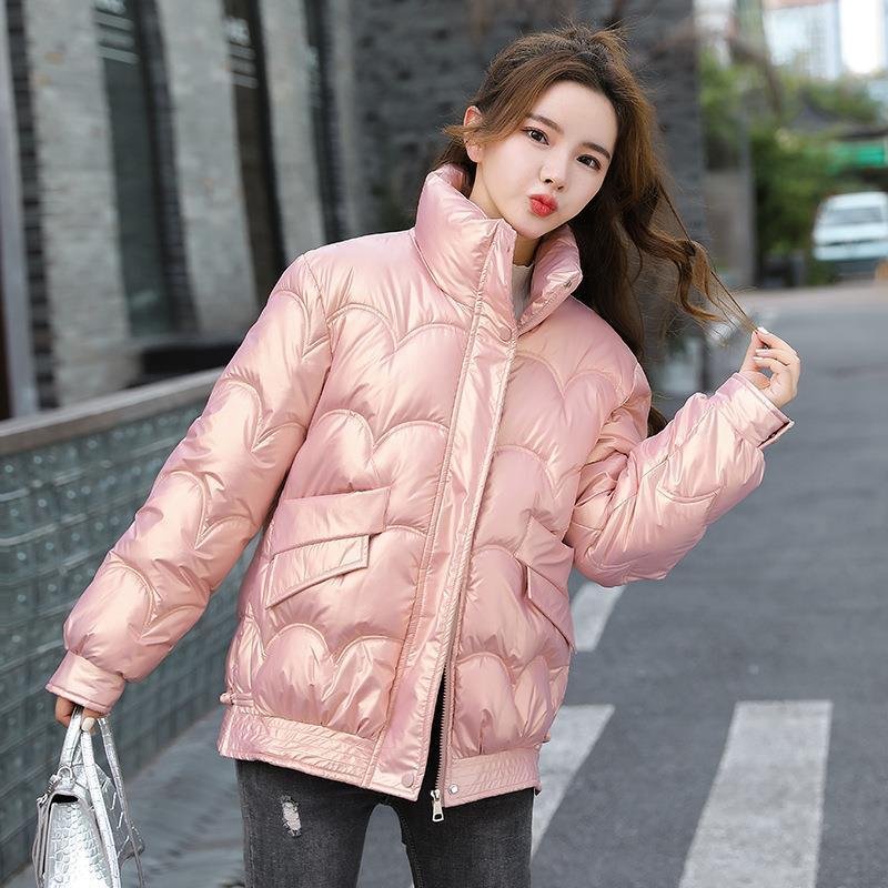 Women's Cotton-padded Coat Korean Style Quilted Jacket Stand Collar Cotton-padded Jacket - Image 7