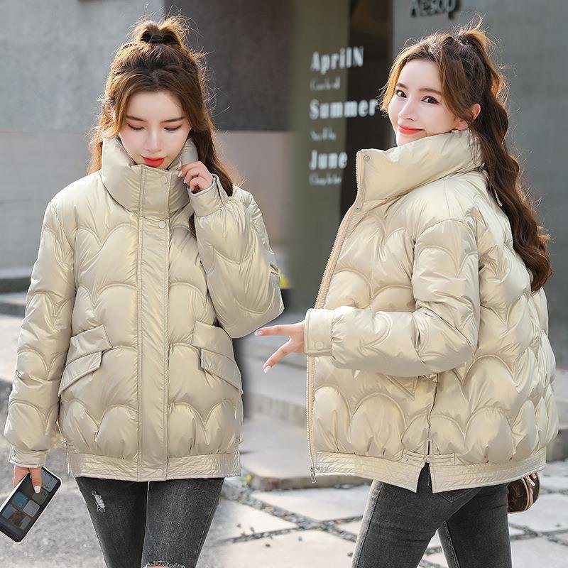 Women's Cotton-padded Coat Korean Style Quilted Jacket Stand Collar Cotton-padded Jacket - Image 3
