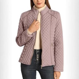 Women's Stand Collar Lightweight Quilted Padded Zip Jacket